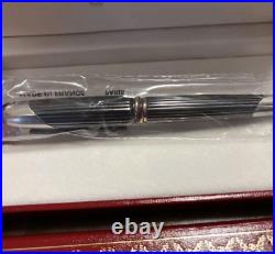 Cartier Fountain Pen 18K 1989 Discontinued Type Rare St130005 Silver New