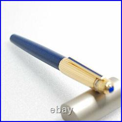 Cartier Fountain Pen RARE Pasha Lapis Blue Lacquer Nib M no Box PM0531