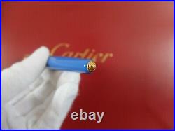 Cartier Pasha Rollerbal Pen Blue Decor Ultra Rare NEW and Complete Set