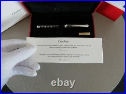 Cartier Railroad Decor Limited Edition Fountain Pen 100% NEW Rare Full Set