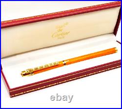 Cartier Trinity Orange Laquer Fountain Pen Mint/ New With Box Very Rare Cartier Trinity Orange Laquer Fountain Pen Mint/ New With Box Very Rare
