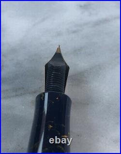 Conway Stewart Blue Lapis Churchill 18ct Gold Fine Nib Fountain Pen RARE