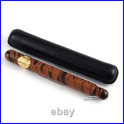 Created In France Custom Ebonite Cigar Fountain Pen M 14k Gold Nib RARE