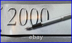 Cross 2000 Fountain & Ballpoint Pen Gray Duo Rhodium Plated Nib M USA New Rare Cross 2000 Fountain & Ballpoint Pen Gray Duo Rhodium Plated Nib M USA New Rare