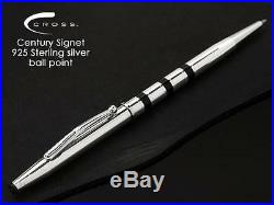 Cross Century Signet Ball Point Pen sterling silver new old stock rare
