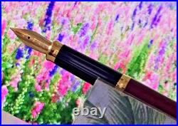 Cross Signature Fountain Pen Rare Collectible Made Lincoln Ri 18k Gold Broad Nib