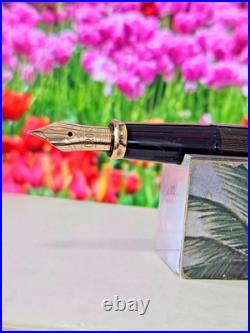 Cross Townsend Fountain Pen Carbonite 14K SOLID GOLD NIB XF RARE MADE IN IRELAND