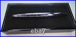 Cross Verve Radial Chrome Fountain Pen Fine (F) Nib Rhodium Plated Box New Rare