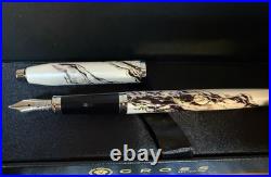 Cross Wanderlust Unique Gold & Black/ Chrome Fountain M nib Pen New Very Rare