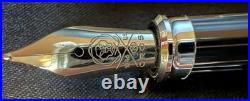 Cross Wanderlust Unique Gold & Black/ Chrome Fountain M nib Pen New Very Rare