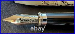 Cross Wanderlust Unique Gold & Black/ Chrome Fountain M nib Pen New Very Rare