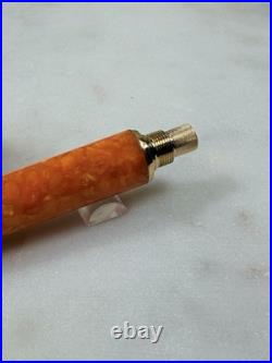 Delta Dolcevita Oro Orange Oversize Fountain Pen / Ballpoint Set Vermeil Rare