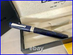 Delta Fountain Pen Midnight Blue Vintage rare Nib F fine stationery withtracking