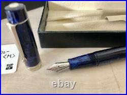 Delta Fountain Pen Midnight Blue Vintage rare Nib F fine stationery withtracking