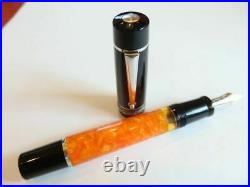 Delta Fountain Pen Rare Dolce Vita Orange Made in Italy Nib Gold 14K Medium F/S