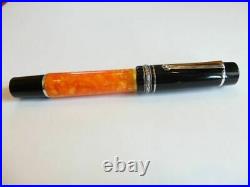 Delta Fountain Pen Rare Dolce Vita Orange Made in Italy Nib Gold 14K Medium F/S