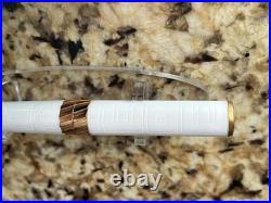 Delta Momo-design Tork Rollerball. White Resin & Rose Gold Trim New In Box! RARE