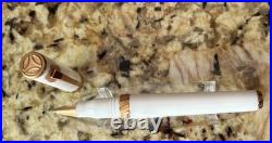 Delta Momo-design Tork Rollerball. White Resin & Rose Gold Trim New In Box! RARE
