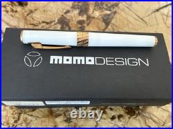 Delta Tork Momo-design Rollerball. White Resin & Rose Gold Trim New In Box! RARE