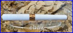 Delta Tork Momo-design Rollerball. White Resin & Rose Gold Trim New In Box! RARE
