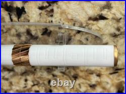 Delta Tork Momo-design Rollerball. White Resin & Rose Gold Trim New In Box! RARE