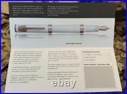 Delta Tork Momo-design Rollerball. White Resin & Rose Gold Trim New In Box! RARE