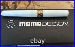 Delta Tork Momo-design Rollerball. White Resin & Rose Gold Trim New In Box! RARE