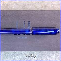 Dunhill Ballpoint Pen Sidecar Rare Blue Marble Lacquer Finish with Case & Card