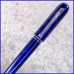 Dunhill Ballpoint Pen Sidecar Rare Blue Marble Lacquer Finish with Case & Card