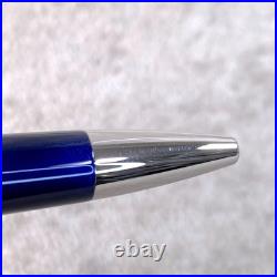 Dunhill Ballpoint Pen Sidecar Rare Blue Marble Lacquer Finish with Case & Card