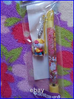 E 6 pcs Sanrio VTG Japan hello Kitty doll gotochi charm keychain pen New Rare