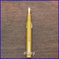 Eboya Tan-Pen 14K Ebonite Fountain Pen Yellow F Nib Japan NEW Rare Eboya Tan-Pen 14K Ebonite Fountain Pen Yellow F Nib Japan NEW Rare