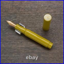 Eboya Tan-Pen 14K Ebonite Fountain Pen Yellow F Nib Japan NEW Rare Eboya Tan-Pen 14K Ebonite Fountain Pen Yellow F Nib Japan NEW Rare