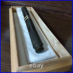 Eiichi Uehara OHASHIDO Custom Order Fountain Pen EBONITE 14K Broad Nib RARE