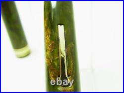 Excellent WAHL-EVERSHARP Gold Seal Rare Green Bronze Fountain Pen Manifold F Nib