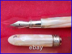 Exquisite VISCONTI FIRENZE RARE Fountain Pen VAN GOGH Vanilla White Nib F ITALY