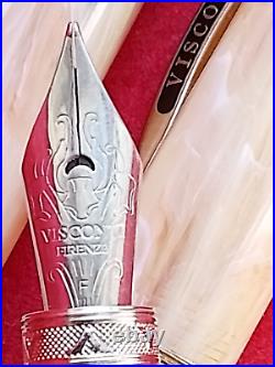 Exquisite VISCONTI FIRENZE RARE Fountain Pen VAN GOGH Vanilla White Nib F ITALY