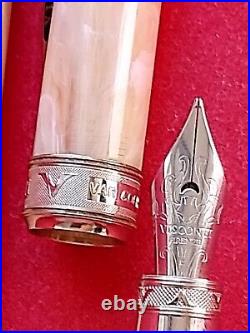 Exquisite VISCONTI FIRENZE RARE Fountain Pen VAN GOGH Vanilla White Nib F ITALY