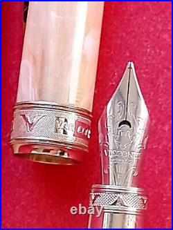 Exquisite VISCONTI FIRENZE RARE Fountain Pen VAN GOGH Vanilla White Nib F ITALY