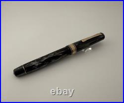 Extremely Rare Omas Gentlemen Black & Grey Celluloid Fountain Pen 14K Gold Nib Extremely Rare Omas Gentlemen Black & Grey Celluloid Fountain Pen 14K Gold Nib