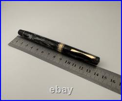 Extremely Rare Omas Gentlemen Black & Grey Celluloid Fountain Pen 14K Gold Nib Extremely Rare Omas Gentlemen Black & Grey Celluloid Fountain Pen 14K Gold Nib