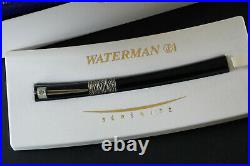 First Edition WATERMAN SERENITE Black Fountain pen RARE NEW F Nib