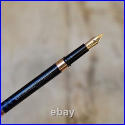 Fountain Pen Waterman 22 Clip Cap Ebonite Gold Nib 18 Carats Rare Vintage