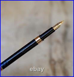 Fountain Pen Waterman 22 Clip Cap Ebonite Gold Nib 18 Carats Rare Vintage