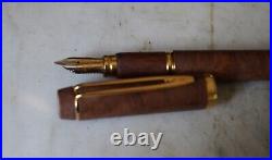 Fountain Pen Waterman Man 100 Bruyere Solid Gold Nib 18 Carats Rare Version