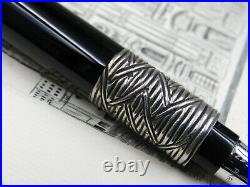 Fountain Pen Waterman Serenite Black With Solid Gold Nib 18k ST Rare New in Box