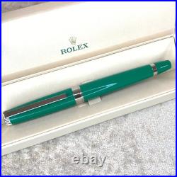 Genuine Rolex Ballpoint Pen Rare Green Lacquer Finish Cap Type with Case Genuine Rolex Ballpoint Pen Rare Green Lacquer Finish Cap Type with Case