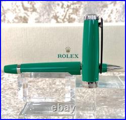 Genuine Rolex Ballpoint Pen Rare Green Lacquer Finish Cap Type with Case Genuine Rolex Ballpoint Pen Rare Green Lacquer Finish Cap Type with Case