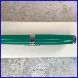 Genuine Rolex Ballpoint Pen Rare Green Lacquer Finish Cap Type with Case Genuine Rolex Ballpoint Pen Rare Green Lacquer Finish Cap Type with Case