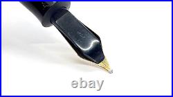 Gorgeous Burnham Pen, No 60, Rare Blue Moire, Springy, 14k Medium Nib, England